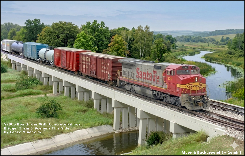 Box Girder Bridge With Square             Concrete Pilings